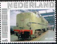 personalised stamp of The Netherlands with trains, trams, stations etc